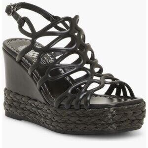 VINCE CAMUTO ALIZE PLATFORM WEDGE STRAPPY SANDAL Size 37